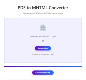 PDF TO MHTML COVERTER